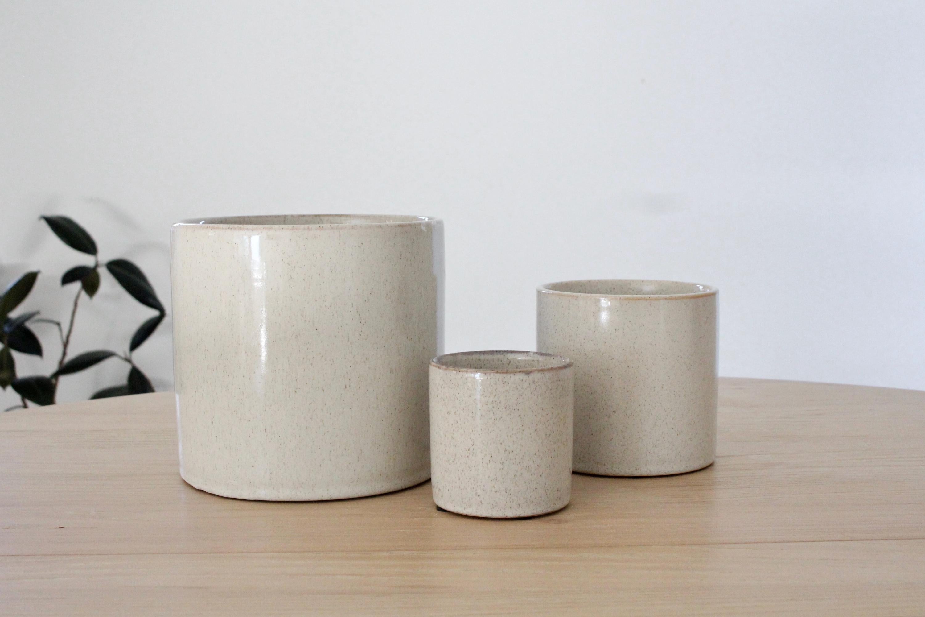 Speckled Minimalist Ceramic Plant Pot | Aesthetic Beige Succulent Planter | Boho Plant Decor