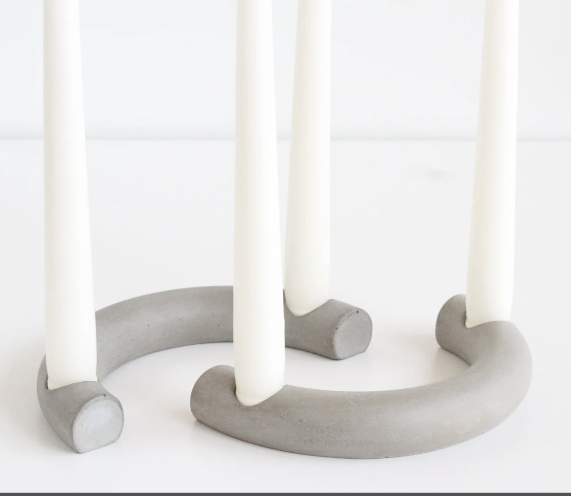 Semi Circle Double Taper Candle Holder Mold