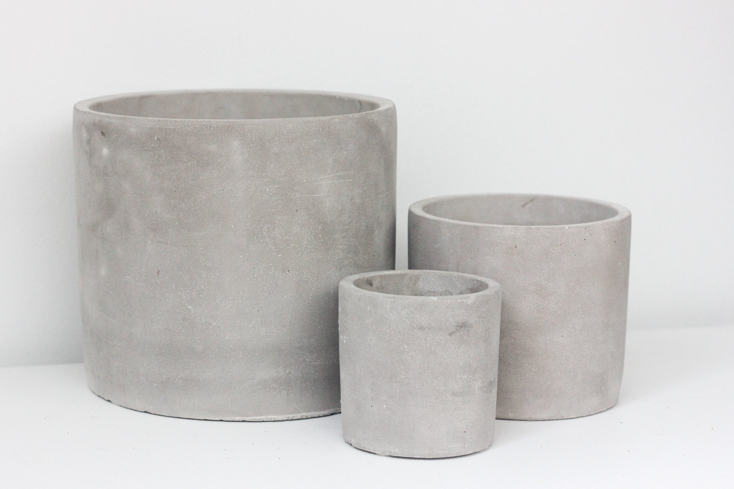 Concrete Cement Cylinder Planter Pot