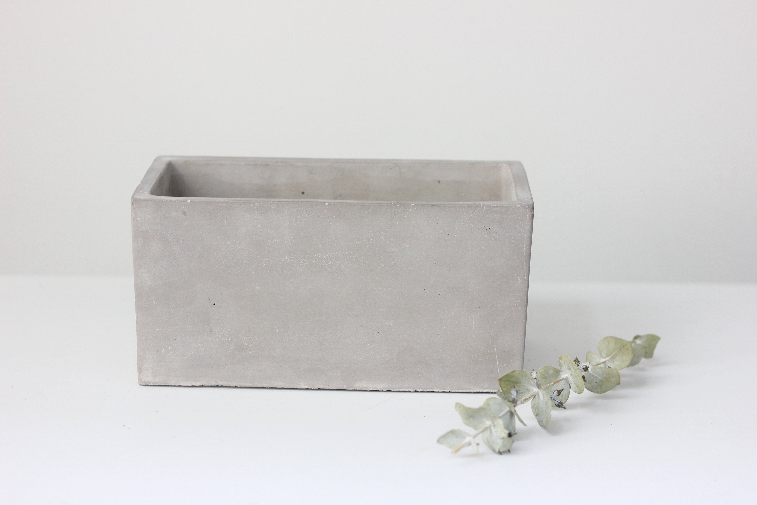 Concrete Rectangle Planter and Succulent Box