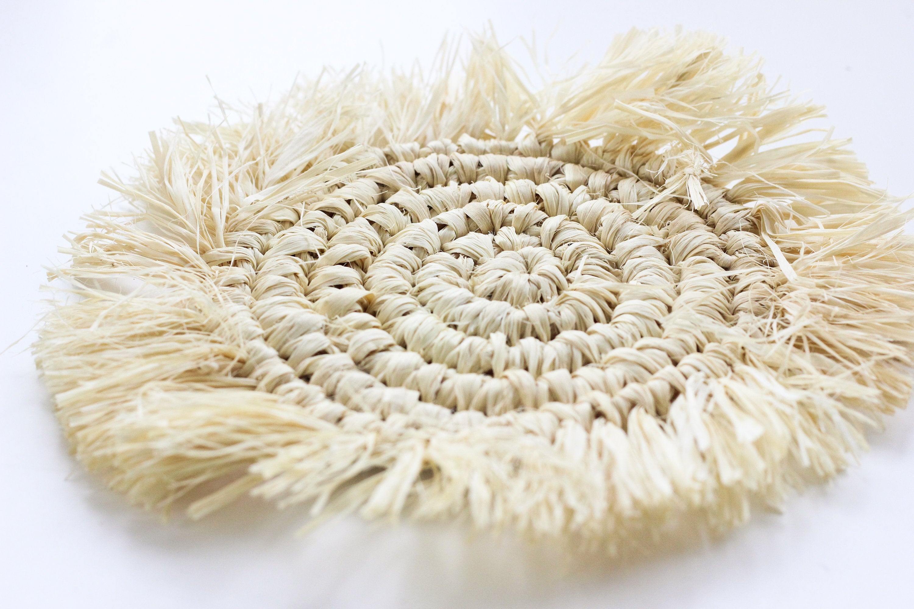 Handmade Boho Macramé Coasters – Set of 4 Handmade Boho Macramé Coasters – Set of 4