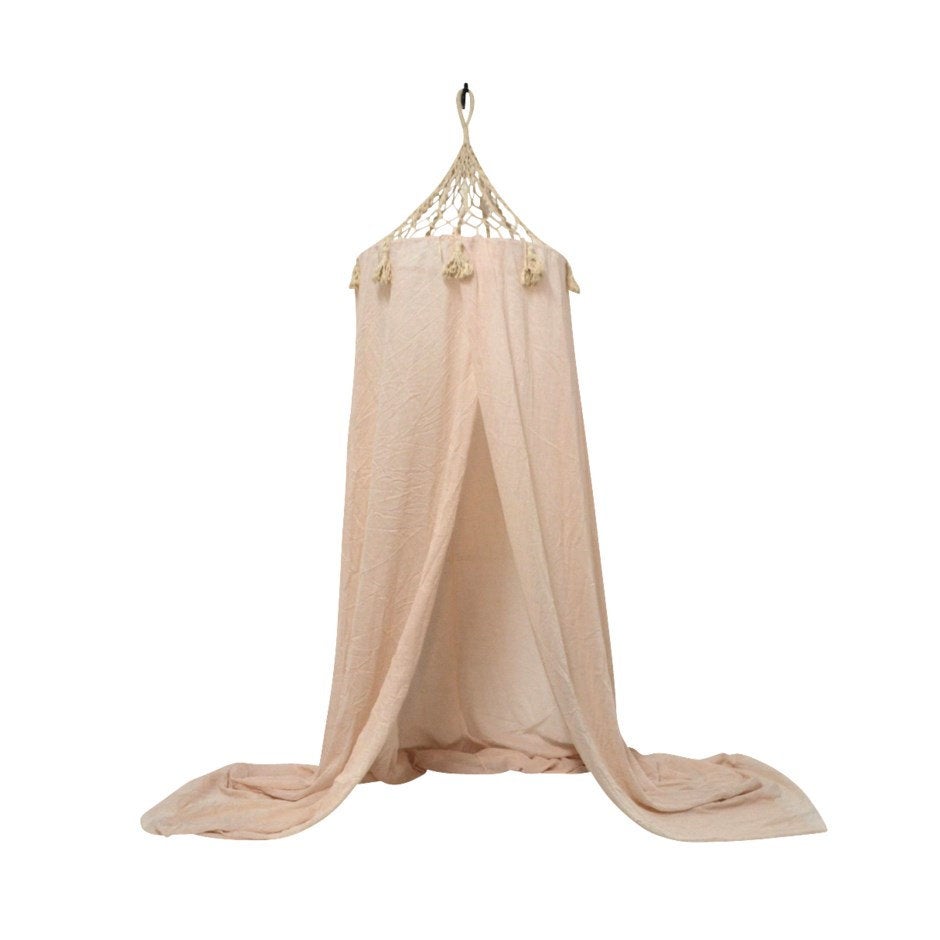 Boho Canopy Sheer Linen Macrame Dreamcatcher