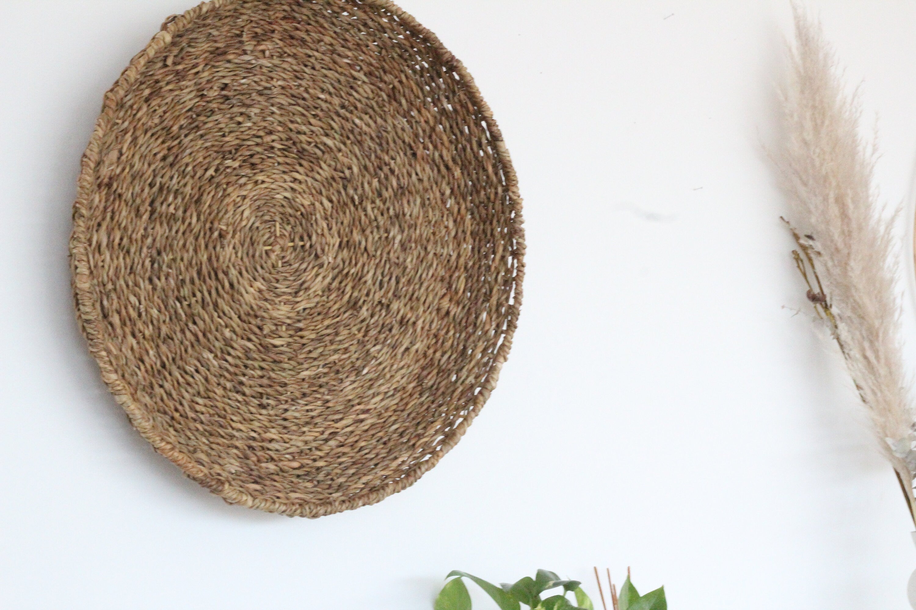 Large Wire FrameWoven Seagrass Basket
