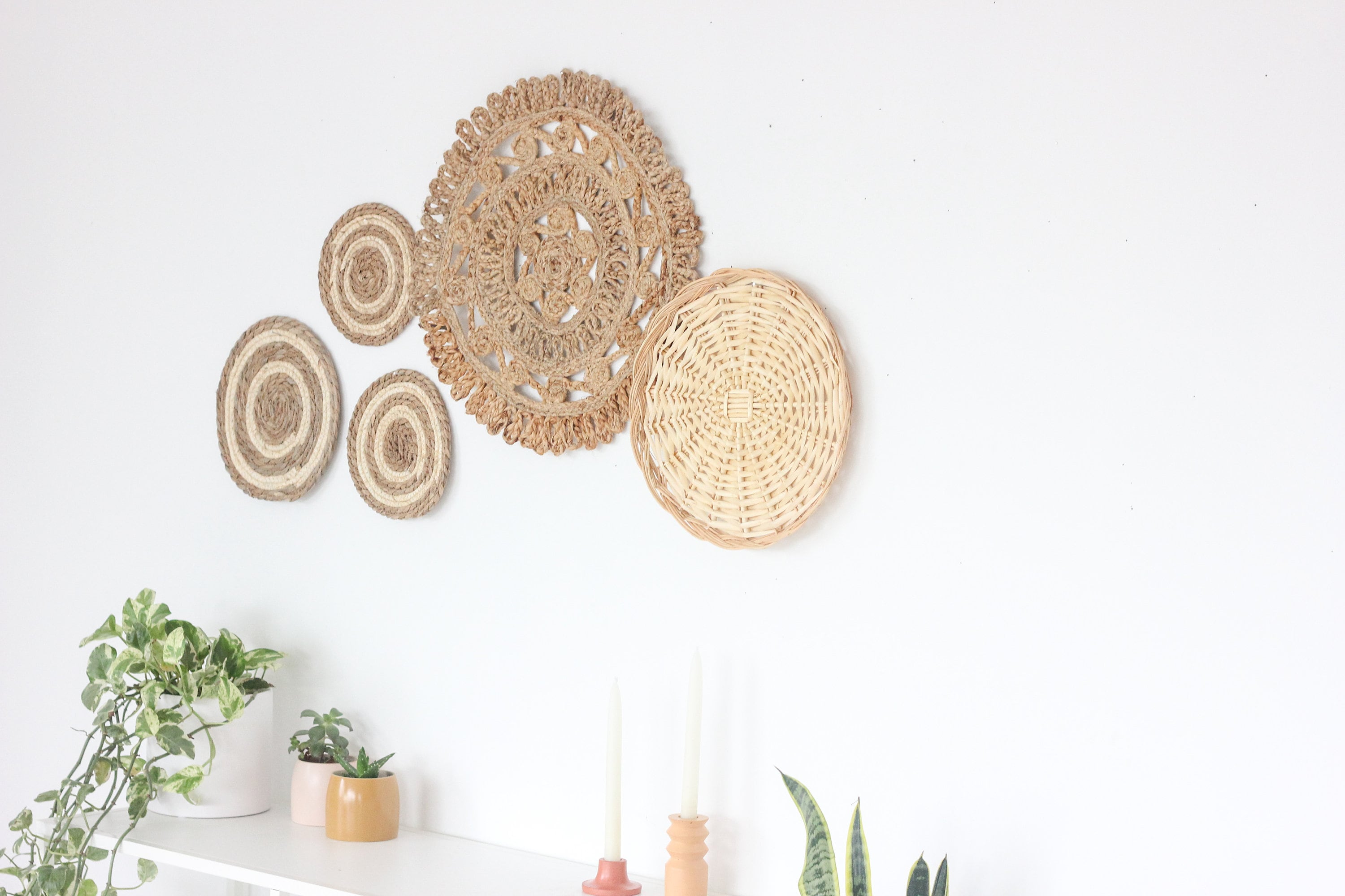 Sunset Wall Hanging Mix Curated Wall Baskets Set