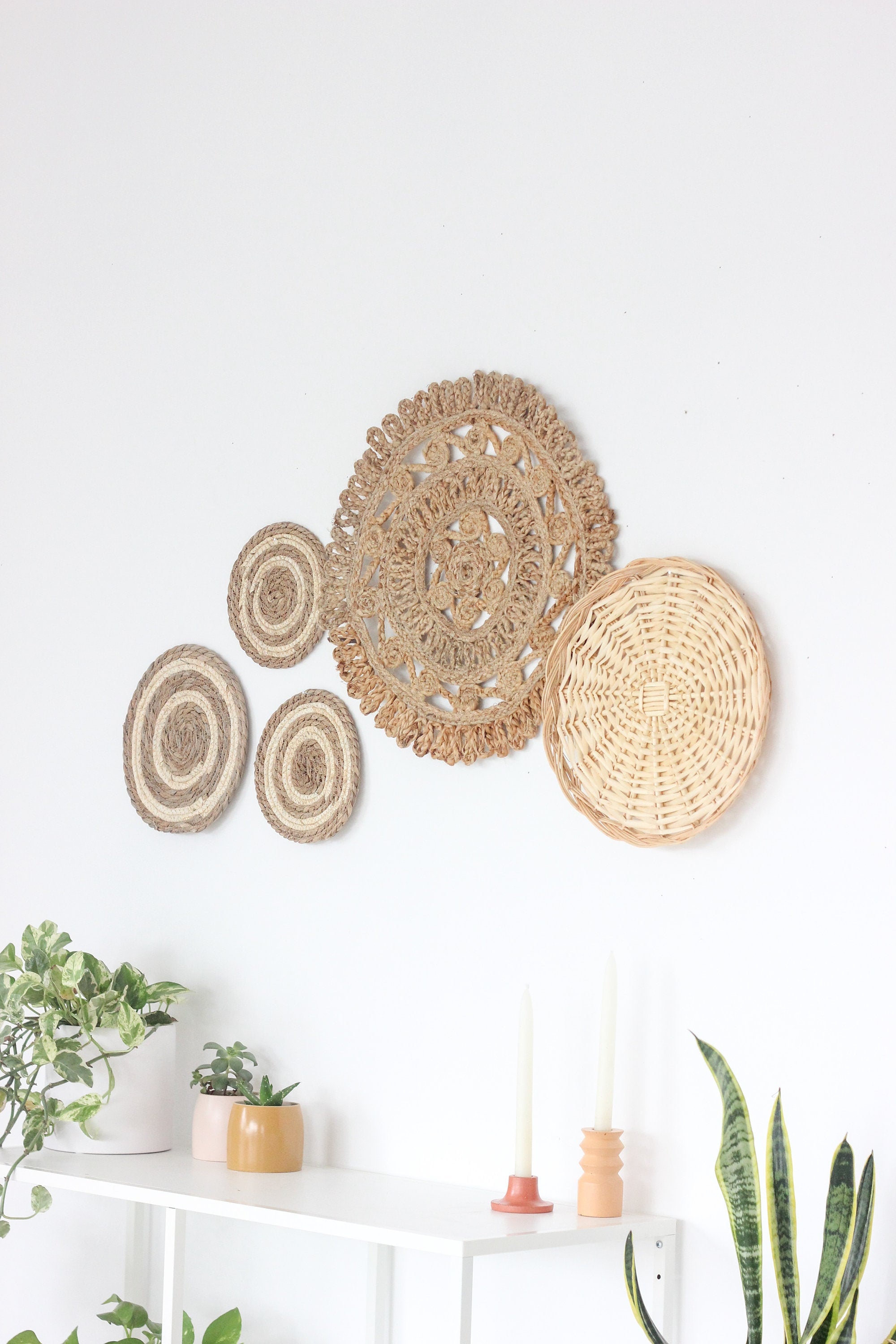 Sunset Wall Hanging Mix Curated Wall Baskets Set
