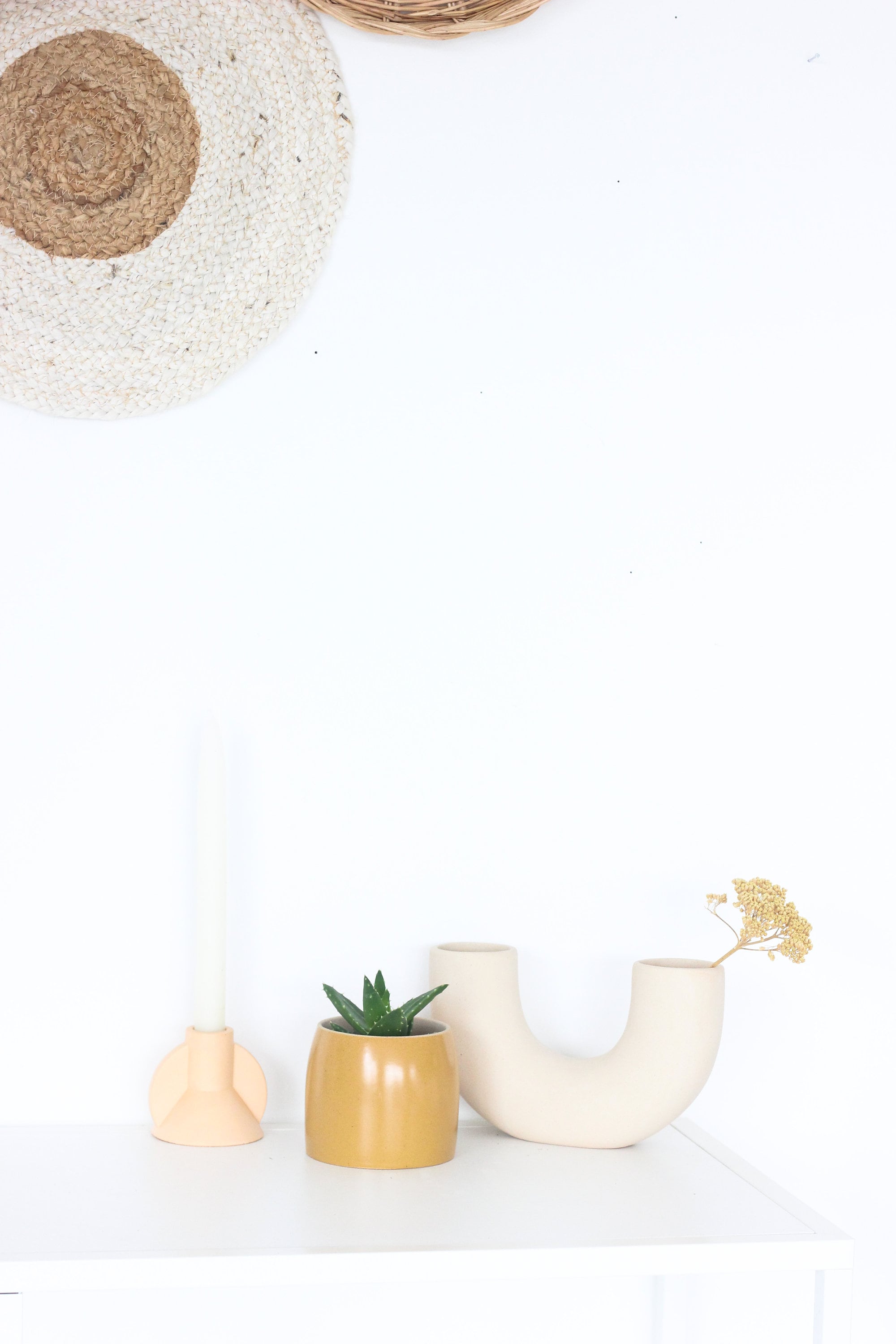 U Shaped Nordic Ceramic Sculptural Vase Half Donut