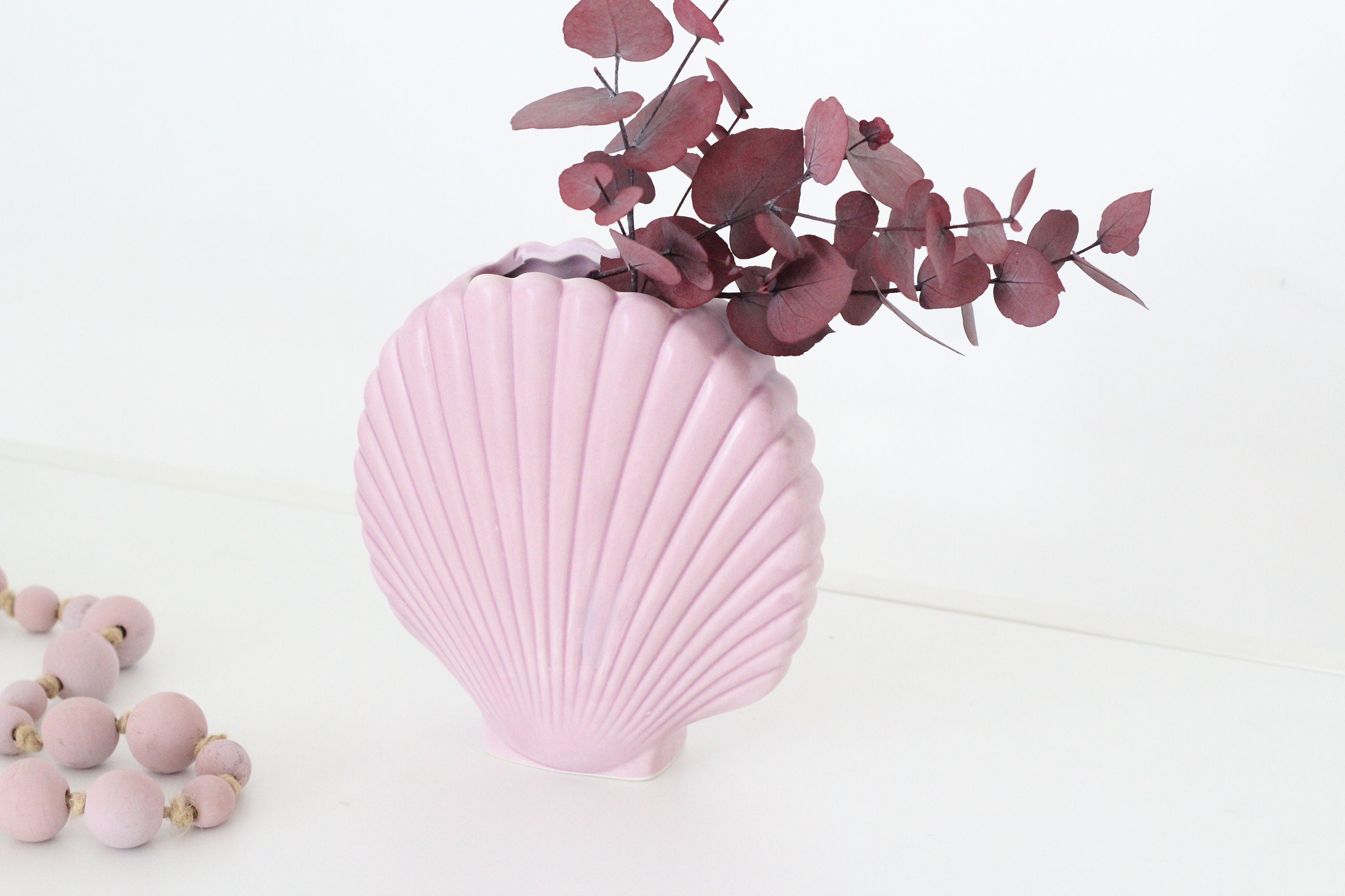 Pastel Pink Seashell Vase