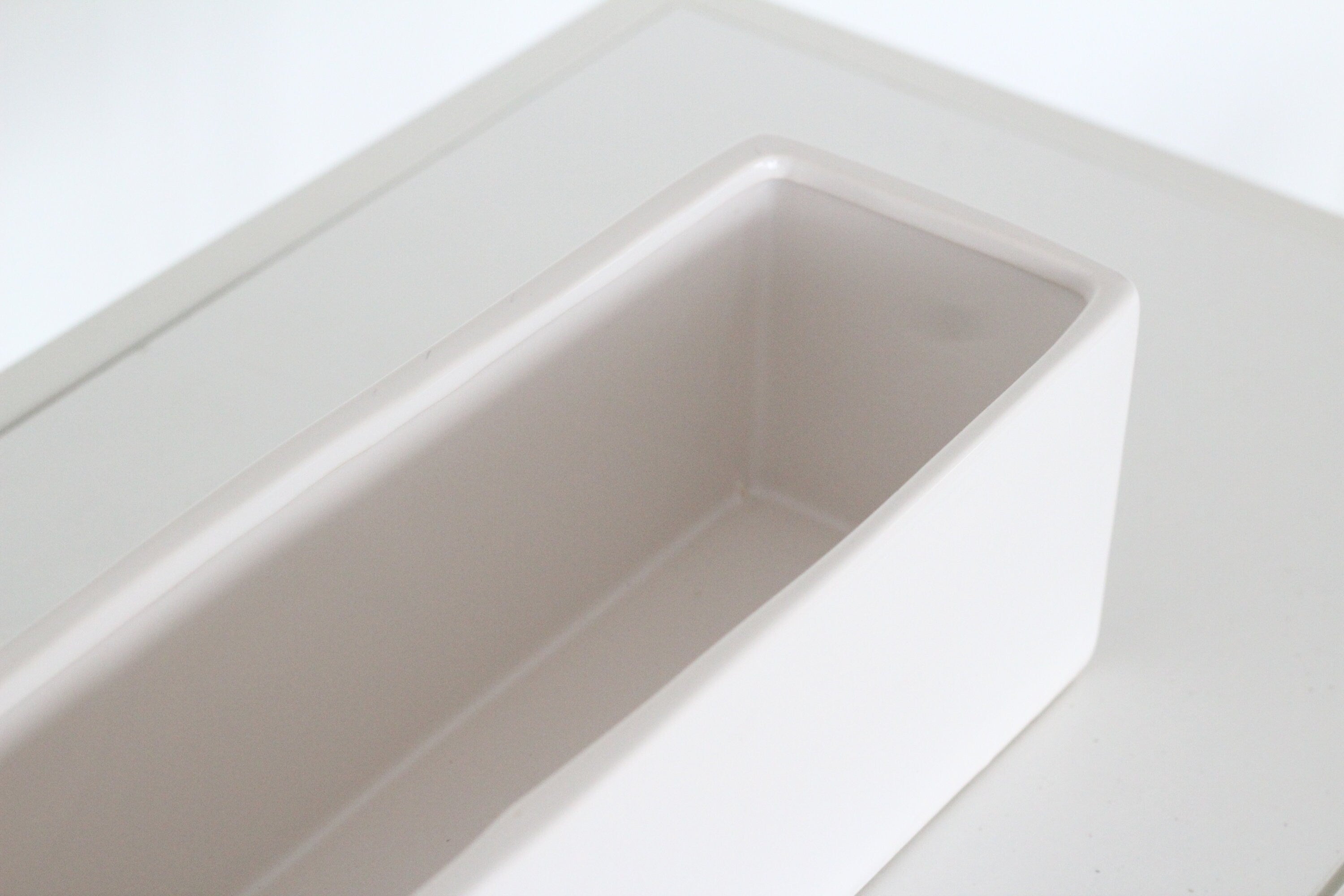 White Ceramic Rectangular Planter Box Indoor