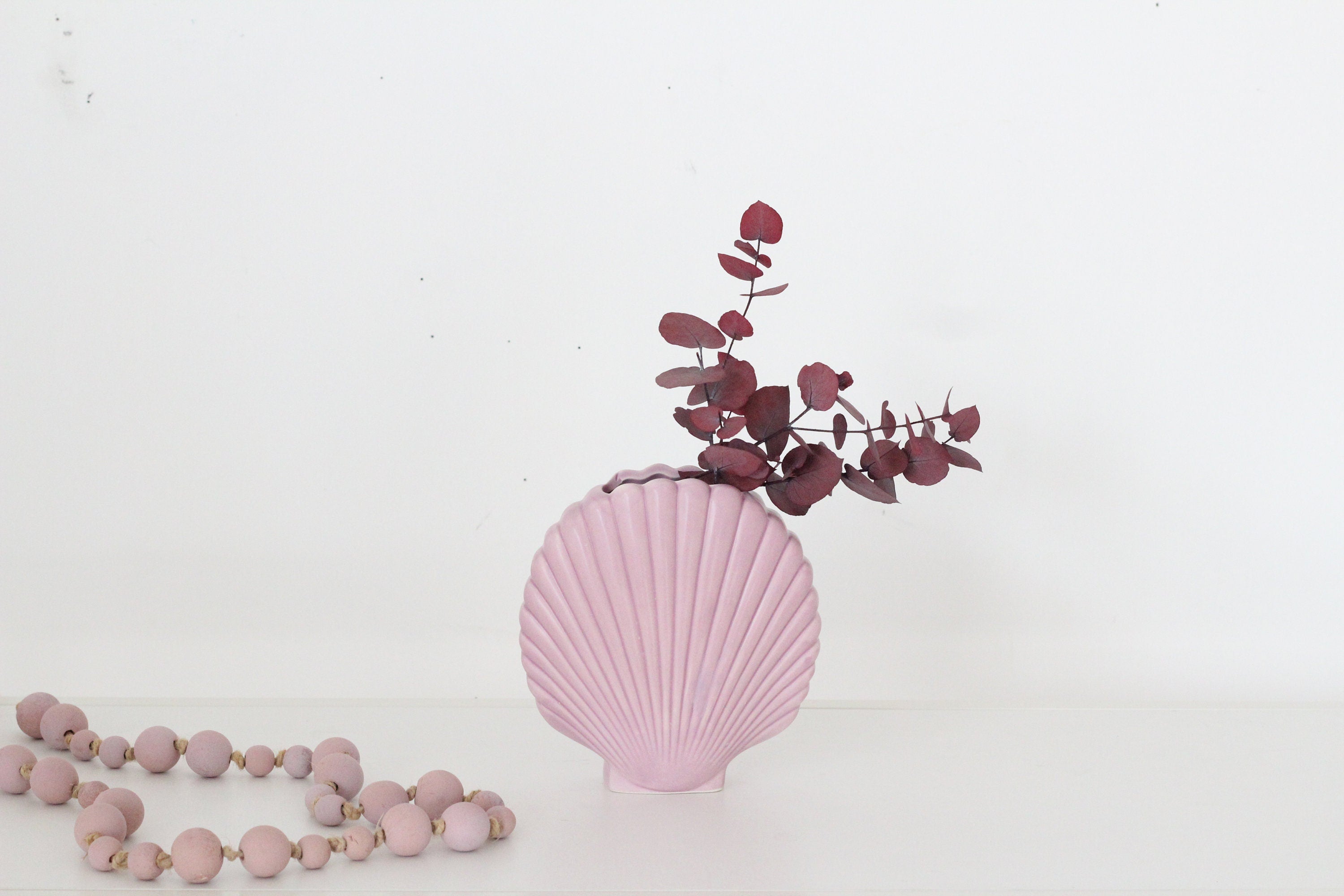 Pastel Pink Seashell Vase