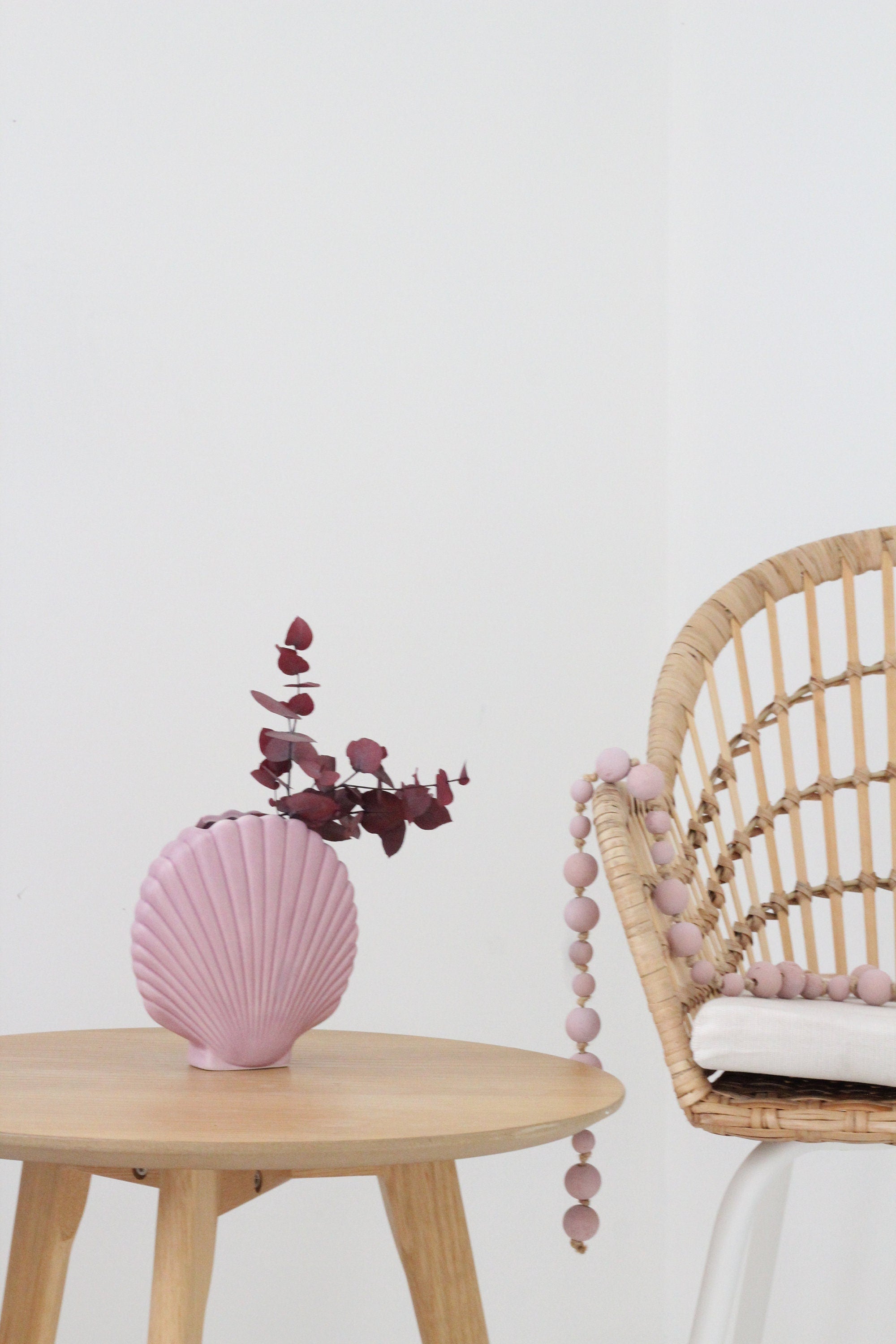 Pastel Pink Seashell Vase