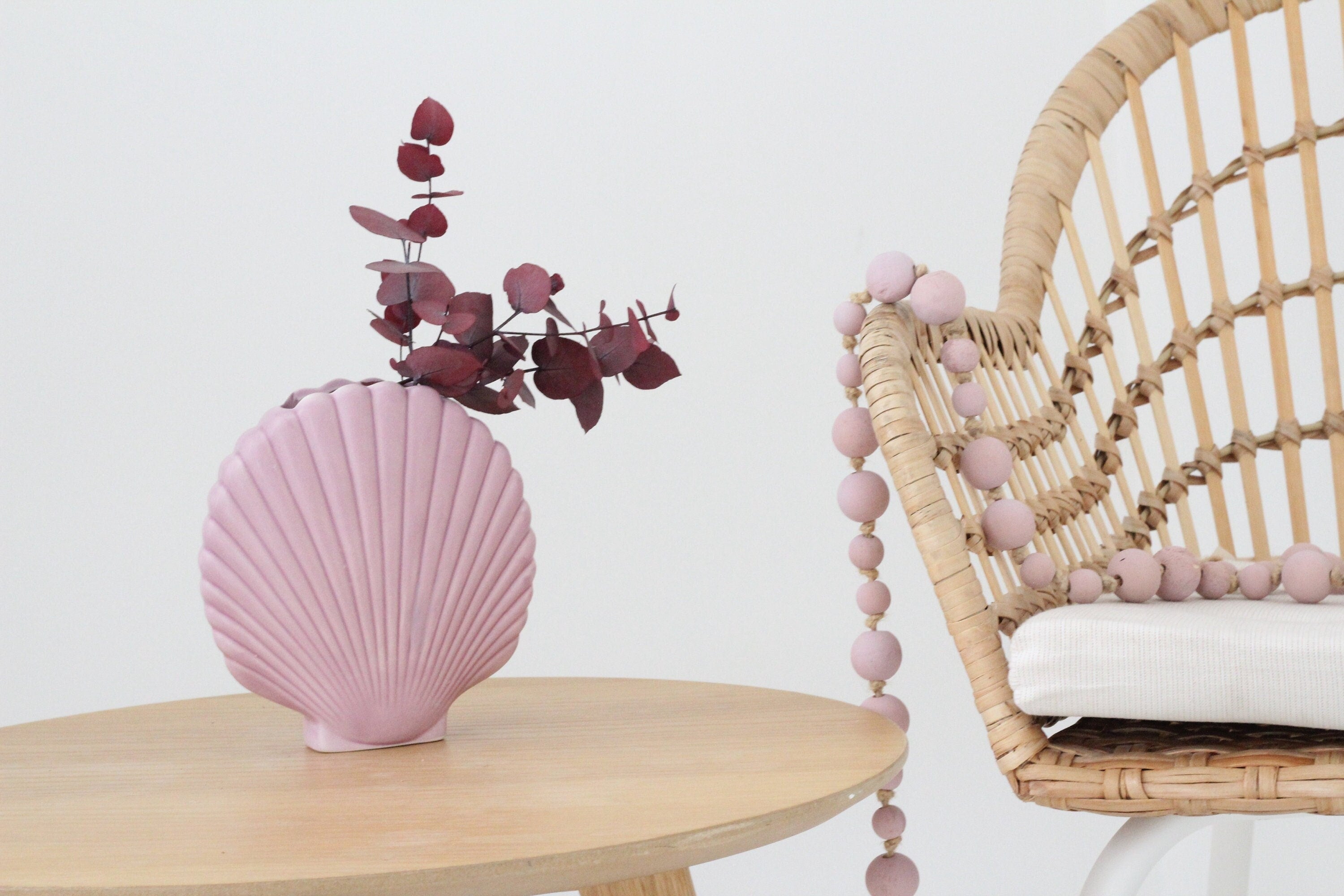 Pastel Pink Seashell Vase