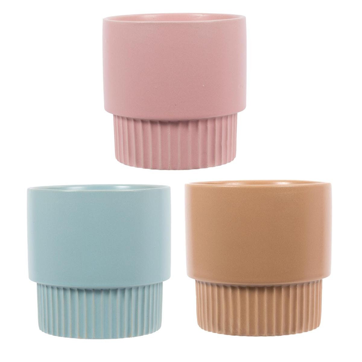 Set of 3 Danish Pastel Matte Planter Pots