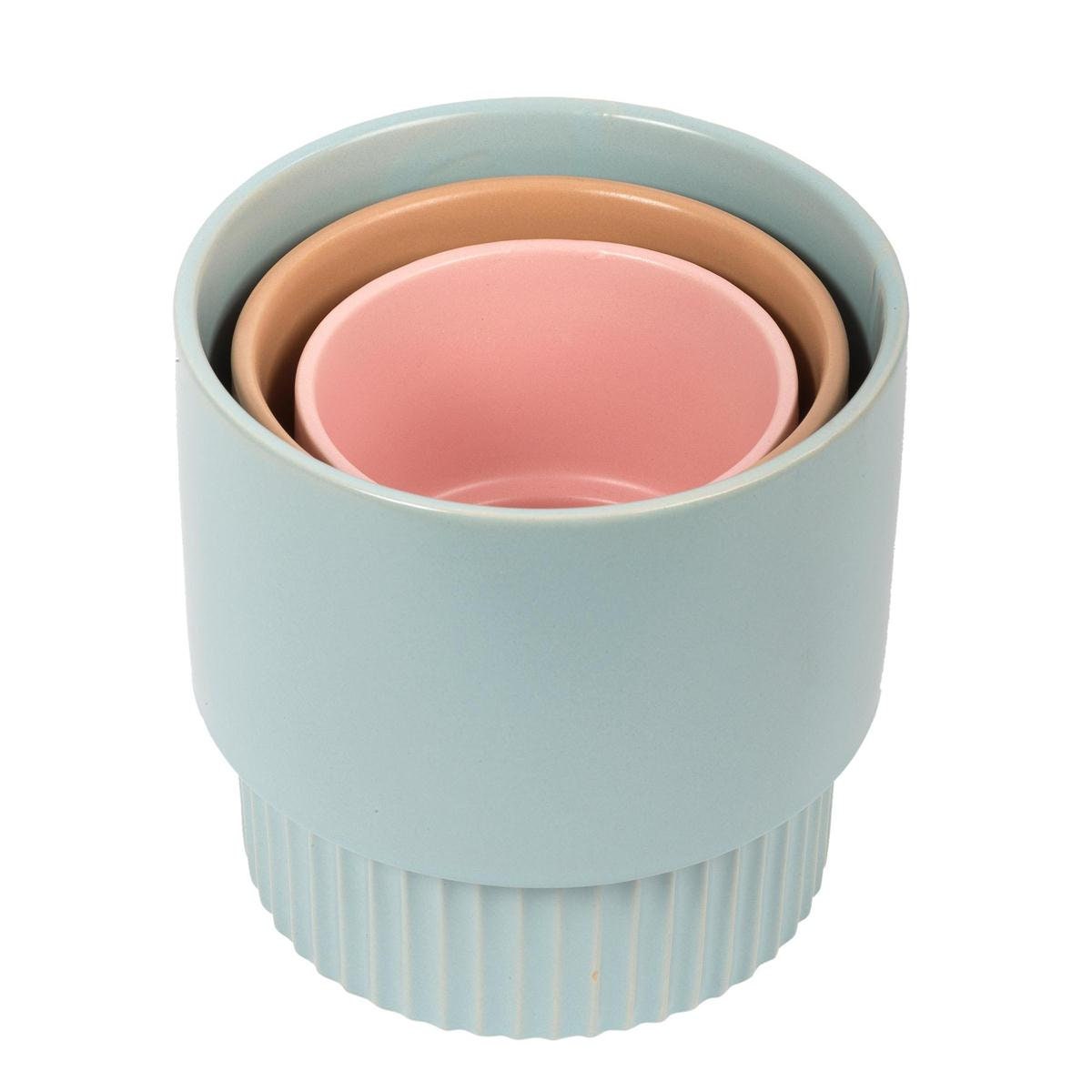 Set of 3 Danish Pastel Matte Planter Pots