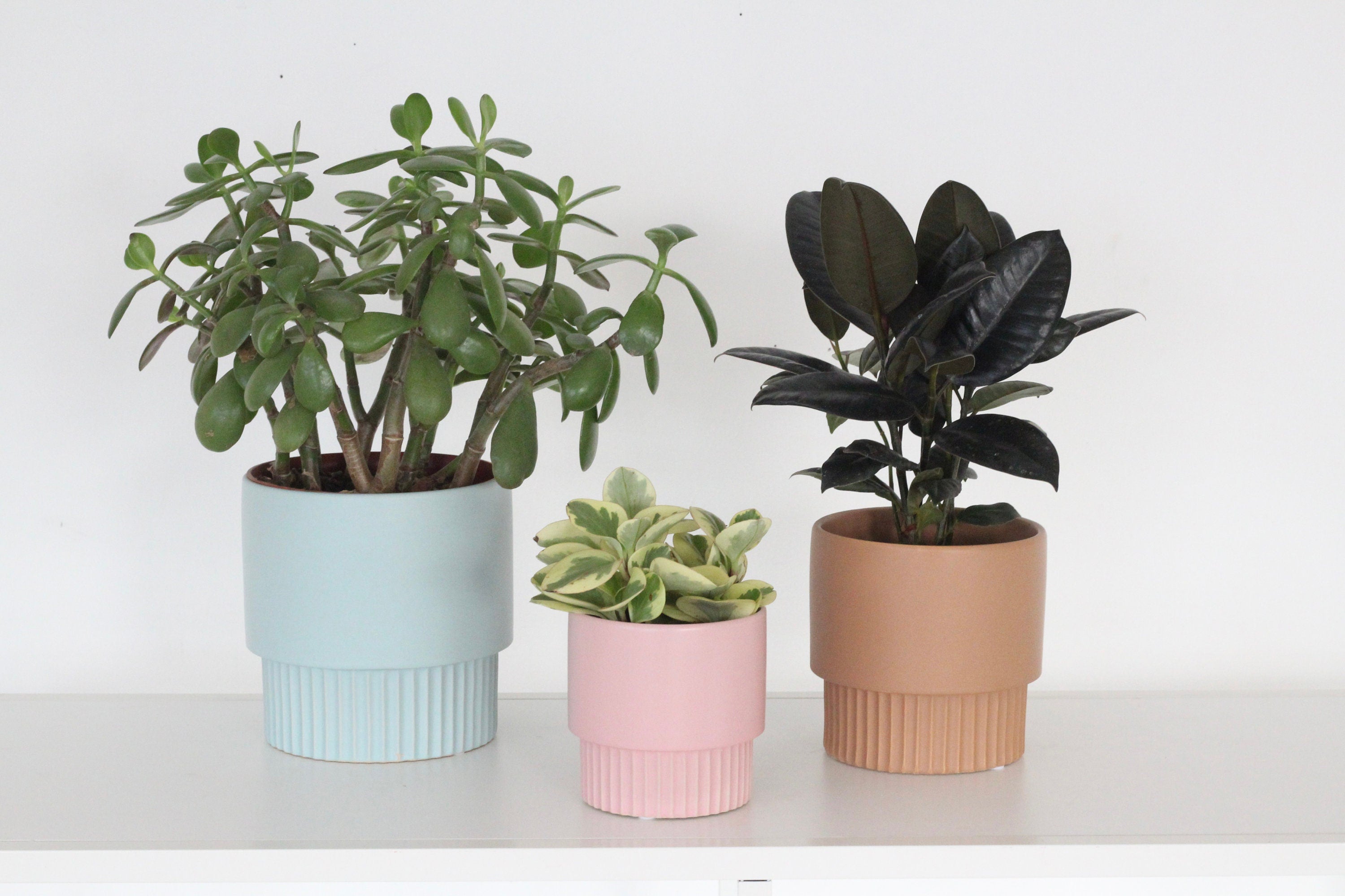 Set of 3 Danish Pastel Matte Planter Pots