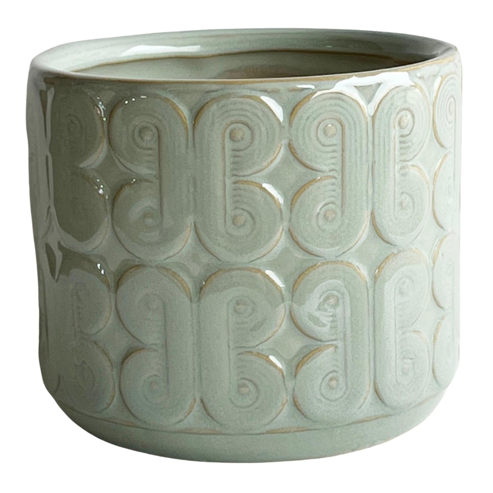 Retro Design Sage Green Reactive Glaze Planter Pot