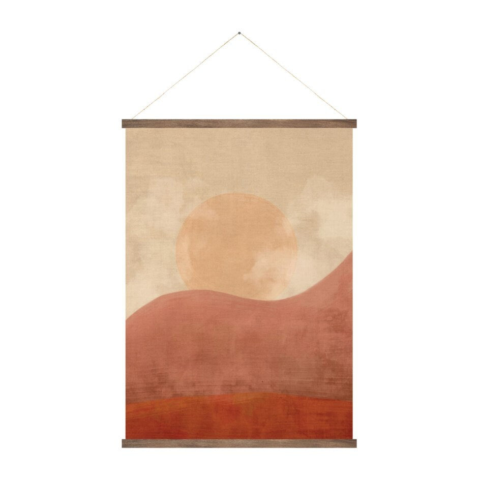 Large Warm Abstract Sunset Print Wall Hanging CLOSING SALE