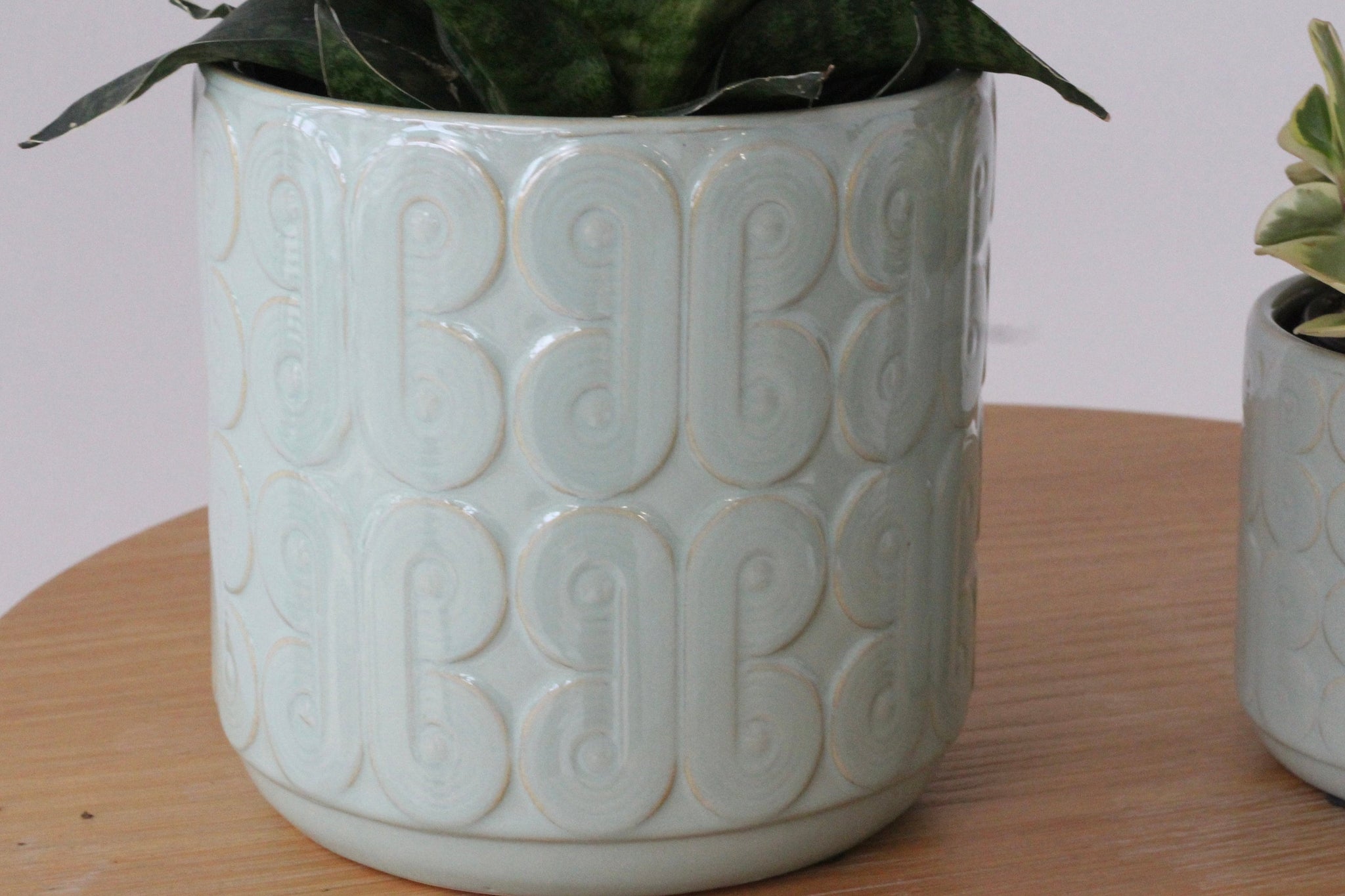 reactive glaze plant pot Retro Design Sage Green Reactive Glaze Planter Pot – SPROUT & ABOUT