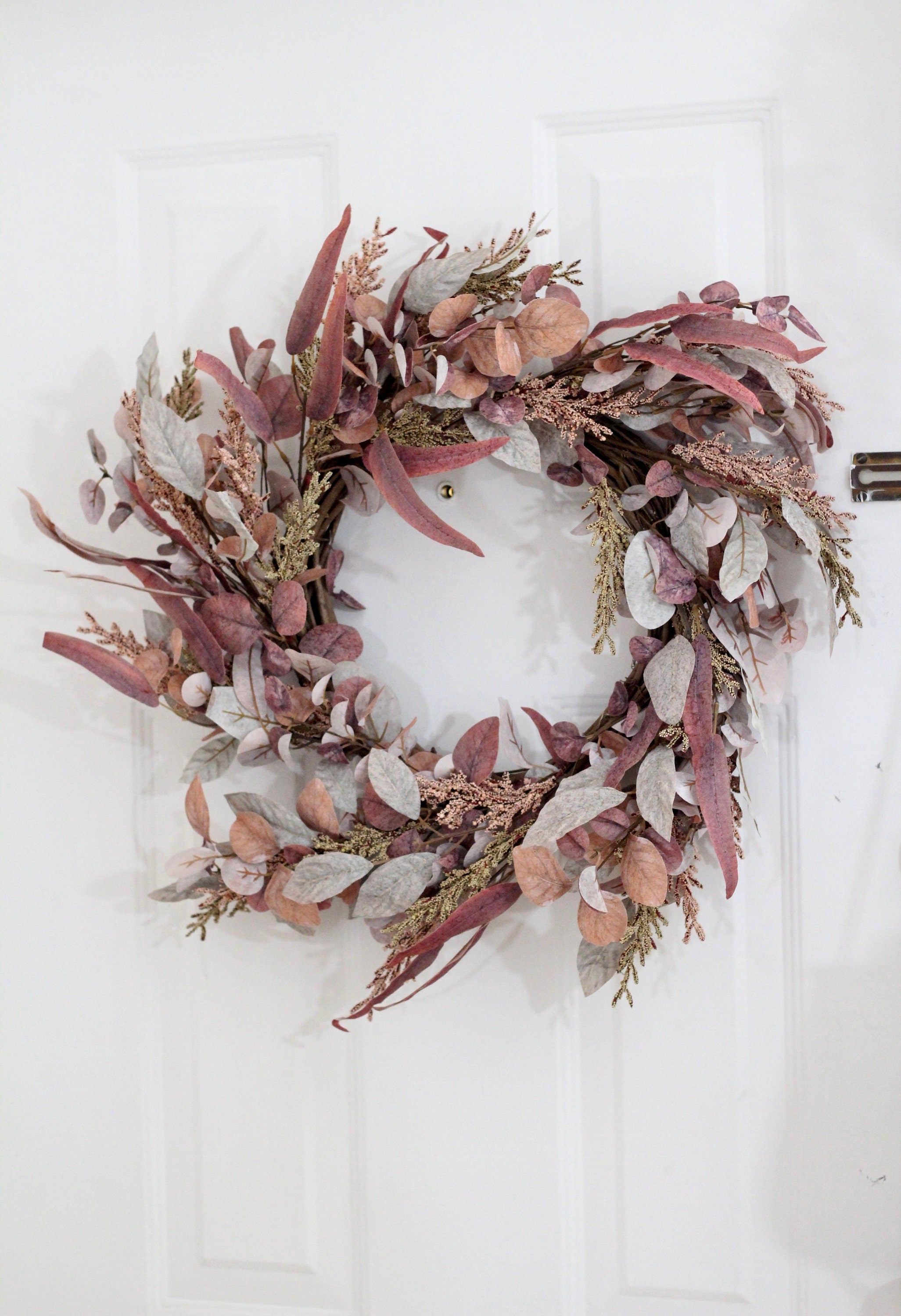 Warm Autumn Bloom Wreath Fall Door Decor