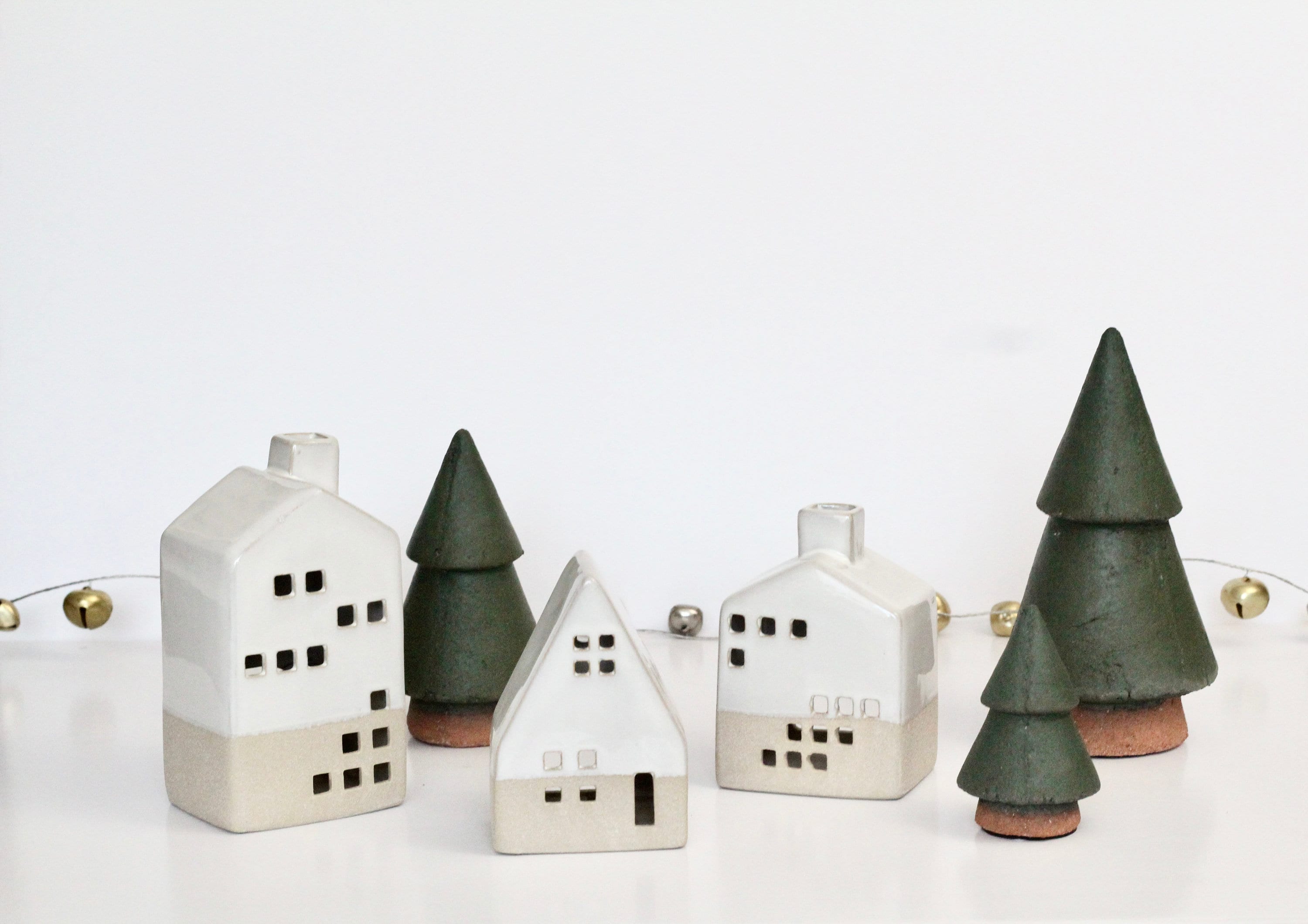 Elegant Christmas Ceramic House | Nordic Village Houses