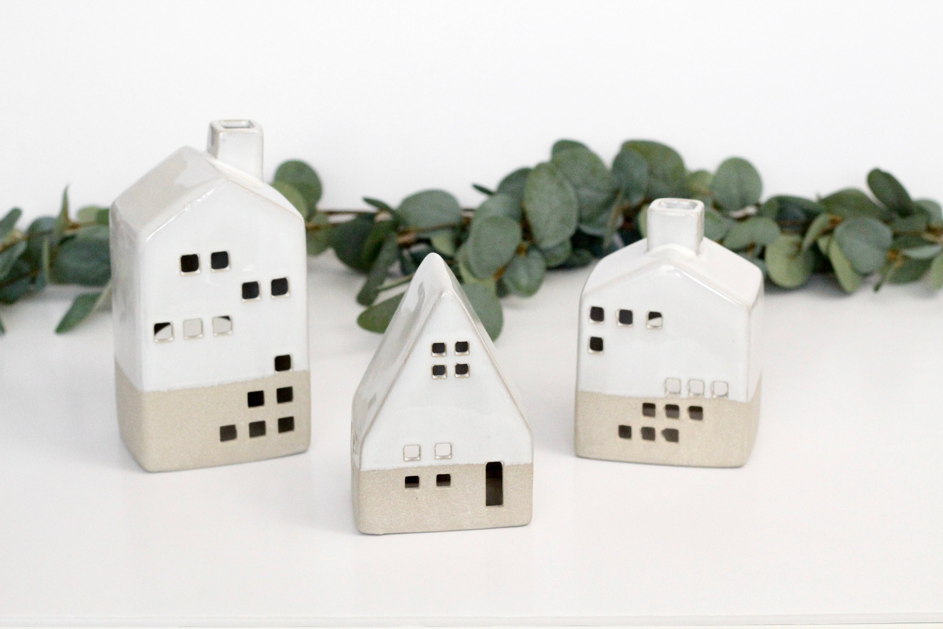 Elegant Christmas Ceramic House | Nordic Village Houses