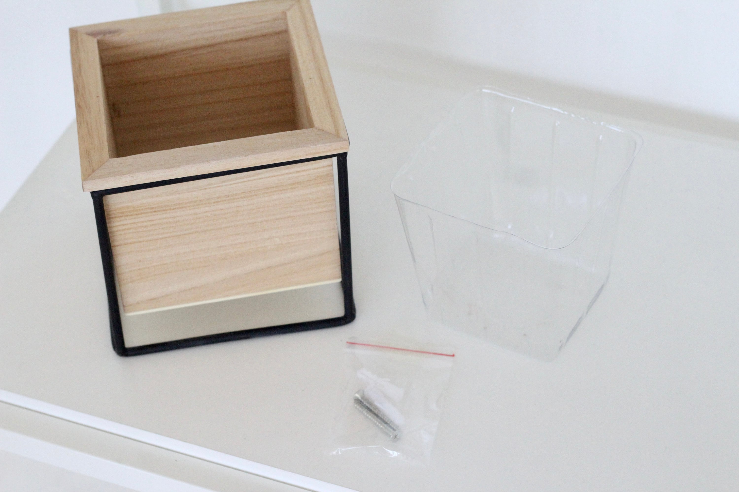 Personalized Engraved Wooden Floating Shelf With Planter